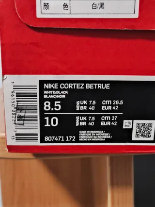 Zapatillas Nike Cortez Blancas y Negras