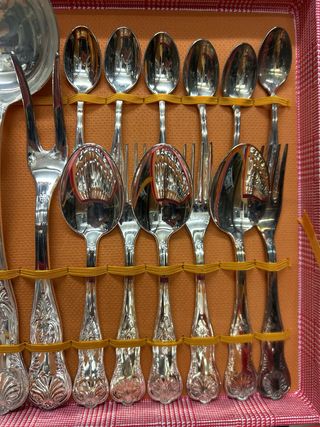 Set di Posate in Metallo Argentato Vintage