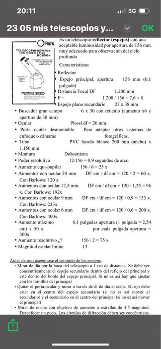 Telescopio Dobsoniano Pedret SA