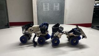 Patines de 4 ruedas azules