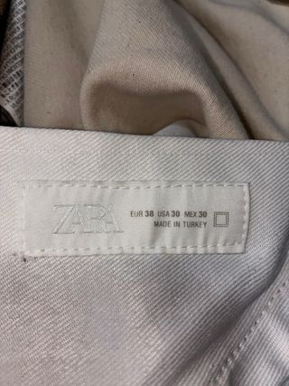 Calça Zara Baggy Bege/Castanho