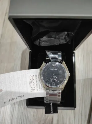 Reloj Emporio Armani Negro y Plateado