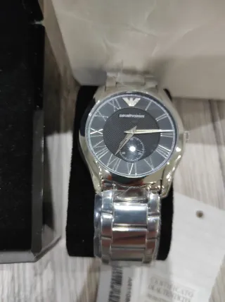 Reloj Emporio Armani Negro y Plateado