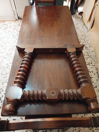 Mesa madera pino y 6 sillas