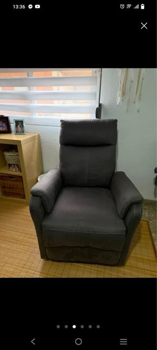 Sofá 2+1 plazas gris motorizado