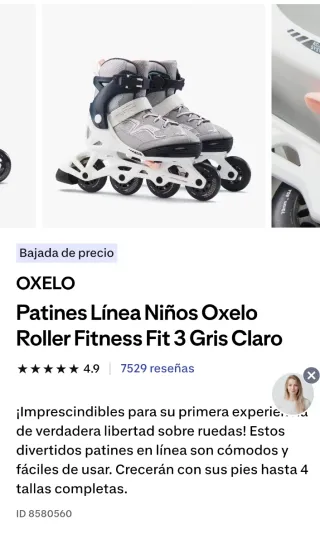 Patines en línea Oxelo niña Talla 29-32