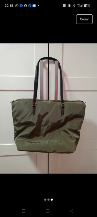 Bolso tote verde militar