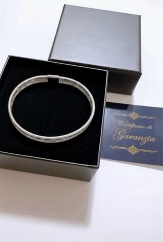 Bracciale a molla in Oro Bianco 18kt 750
