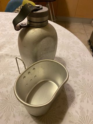 Borraccia militare alluminio con tazza