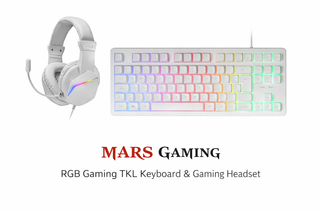 Teclado y Cascos Gaming Mars RGB TKL