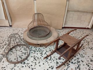 Brasero y Tumbillo de Madera