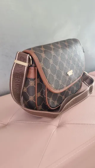 Borsa a tracolla Coveri World marrone e oro