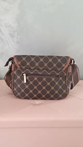 Borsa a tracolla Coveri World marrone e oro