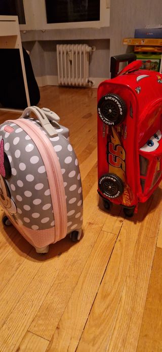2 Maletas Infantiles Disney Rayo McQueen y Minnie