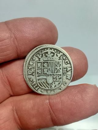 Moneda 2 Reales 1712 Carlos III Plata