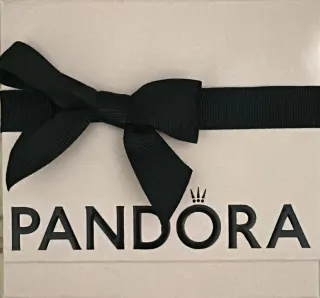 Anillo Pandora Original Plata y Negro con ticket
