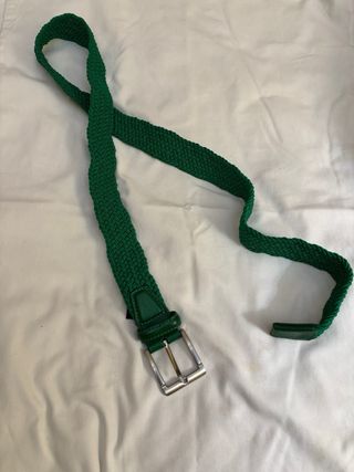 Cinturón trenzado Zara verde hombre
