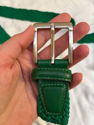 Cinturón trenzado Zara verde hombre