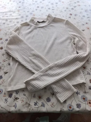 Jersey Stradivarius Lana Blanco