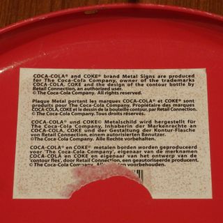 Cartello Bottone Coca-Cola