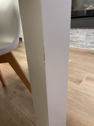 Mesa extensible blanca y madera 90x196