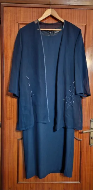 Elegante Vestito Donna Blu Taglia L