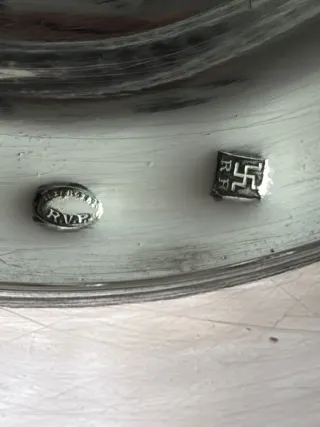 Vassoio antico in metallo argentato