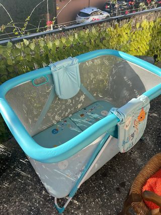 Parque infantil plegable azul