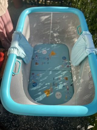 Parque infantil plegable azul