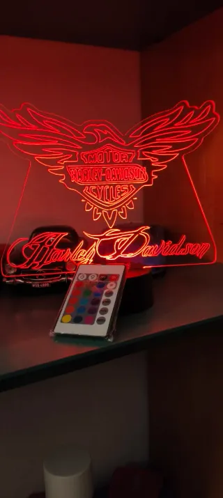 Harley Davidson logo Plexiglass luminoso