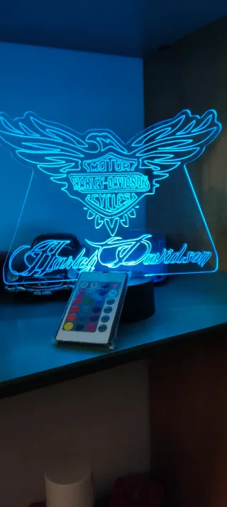 Harley Davidson logo Plexiglass luminoso