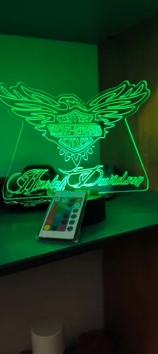 Harley Davidson logo Plexiglass luminoso