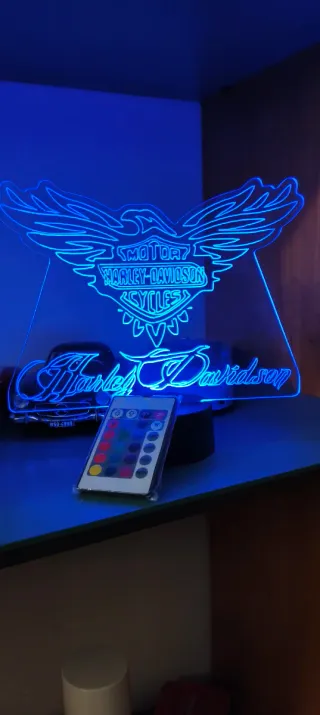 Harley Davidson logo Plexiglass luminoso