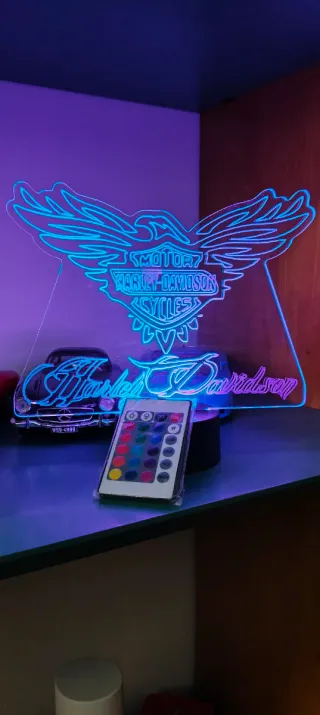 Harley Davidson logo Plexiglass luminoso