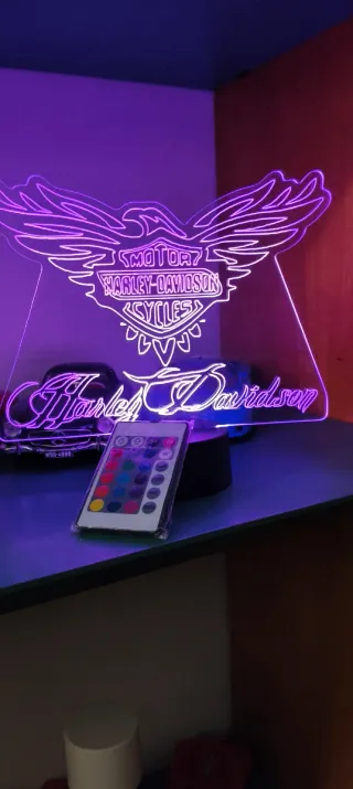 Harley Davidson logo Plexiglass luminoso