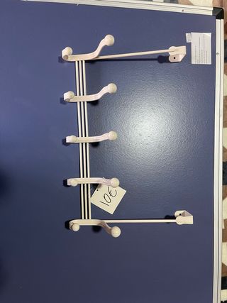 Perchero de pared o puerta blanco