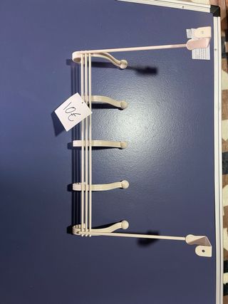 Perchero de pared o puerta blanco