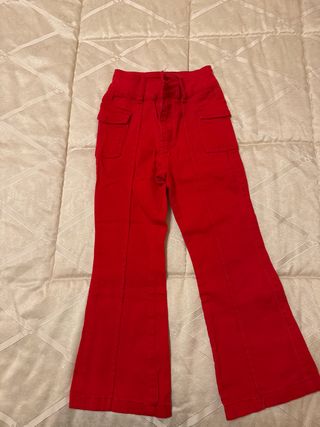 Pantaloni bambina rossi 9 anni