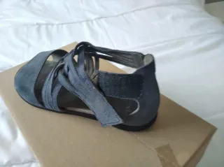 Sandalias tobilleras azules