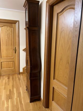 Reloj de pie péndulo contrapeso madera