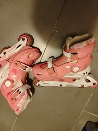Patines en línea para niña, talla ajustable.