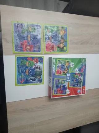Puzzle 3 en 1 PJ Masks Infantil