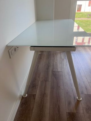 Escritorio Cristal Blanco Ikea