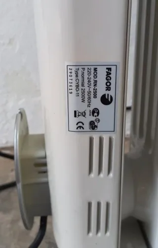 Radiador Aceite Fagor 2500W