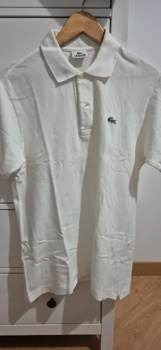 Polo Lacoste Blanco Hombre Talla M