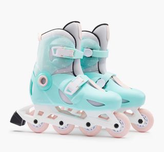 Patines infantiles ajustables color turquesa