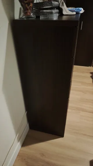 2 Cómodas de 6 cajones marrón oscuro