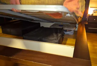 Cama de matrimonio de madera wenge