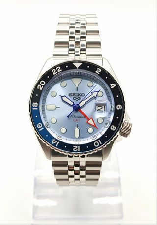 Seiko GMT Automático Azul/Plateado