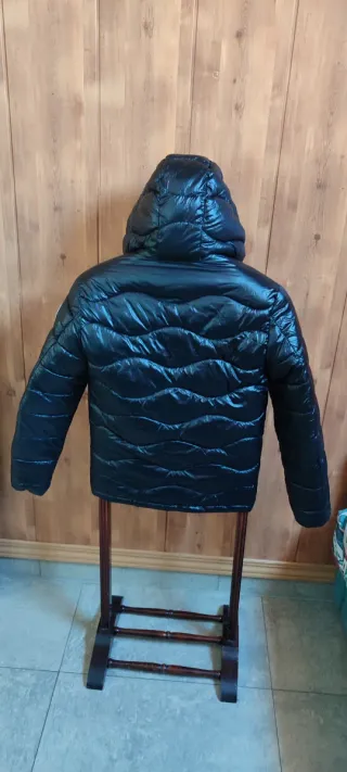 CAZADORA ACOLCHADA MUJER REVERSIBLE GRANATE NEGRA